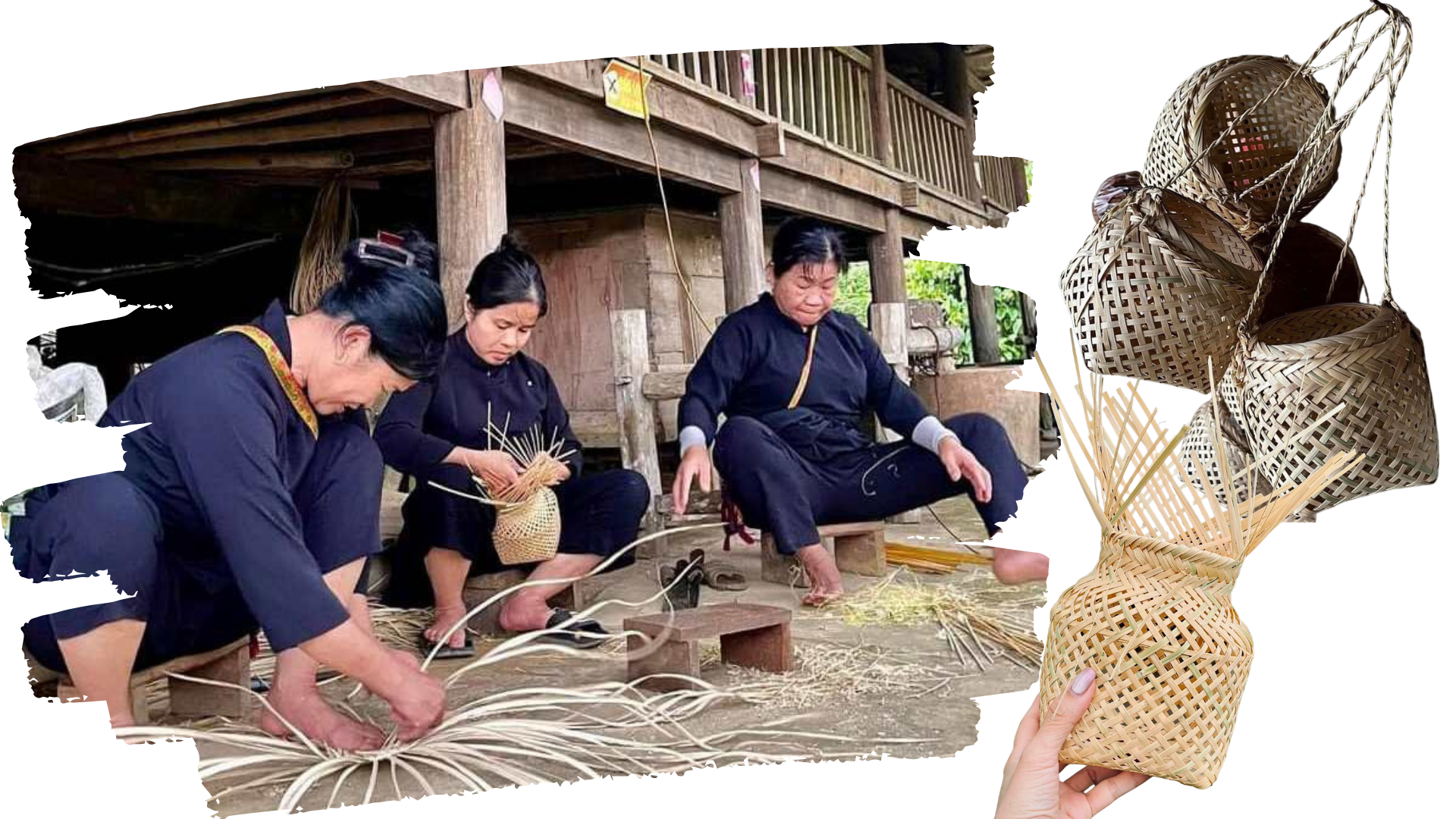 Nét đẹp nghề đan lát truyền thống được đồng bào Tày giới thiệu tại Làng Văn hóa - Du lịch các dân tộc Việt Nam