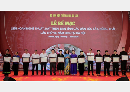 Bế mạc Liên hoan nghệ thuật hát Then, đàn Tính các dân tộc Tày, Nùng, Thái lần thứ VII năm 2024
