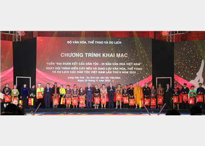  Khai mạc Tuần “Đại đoàn kết các dân tộc - Di sản Văn hóa Việt Nam” năm 2023: Sắc màu hội tụ và tỏa sáng