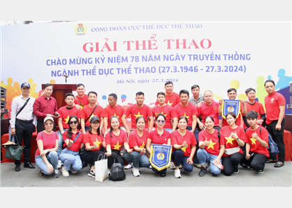 Công đoàn Ban Quản lý tham gia Giải thể thao chào mừng kỷ niệm 78 năm Ngày truyền thống ngành Thể dục Thể thao