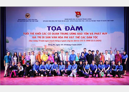 Tuổi trẻ Khối các cơ quan Trung ương bảo tồn và phát huy giá trị di sản văn hóa phi vật thể các dân tộc Việt Nam