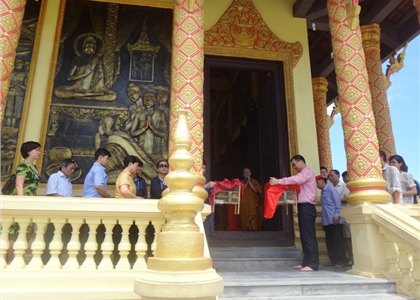 Lễ cầu an gia đình tại chùa Khmer