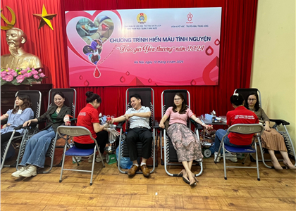 Công đoàn Ban Quản lý tham gia chương trình hiến máu tình nguyện “Trao gửi yêu thương” năm 2024